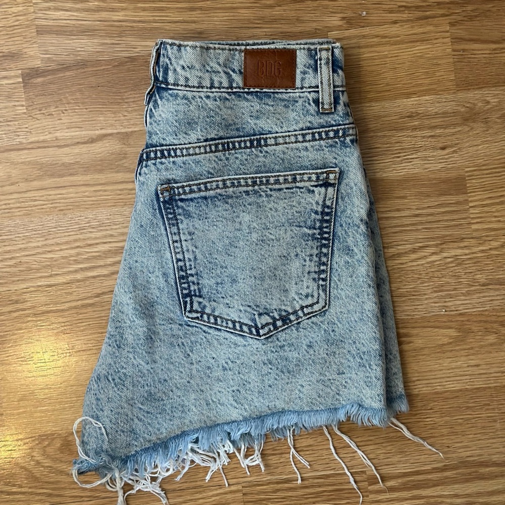 BDG High Waist Acid Wash Denim Shorts